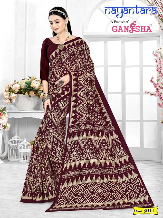 Nayantara Vol 3 By Ganesha Daily Wear Cotton Printed Saree Wholesale Market In Surat